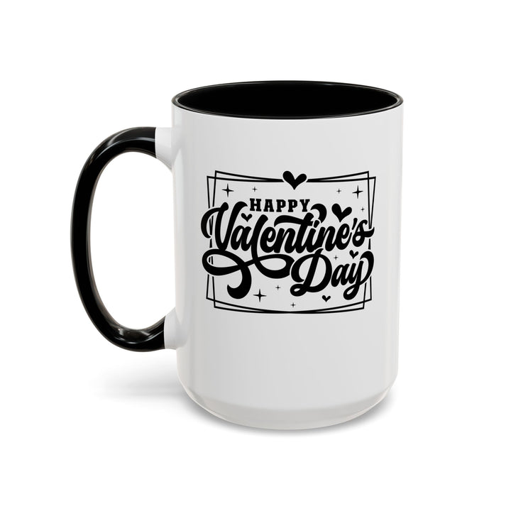 Happy Valentine's Day W/Hearts - Accent Coffee Mug (11, 15oz)