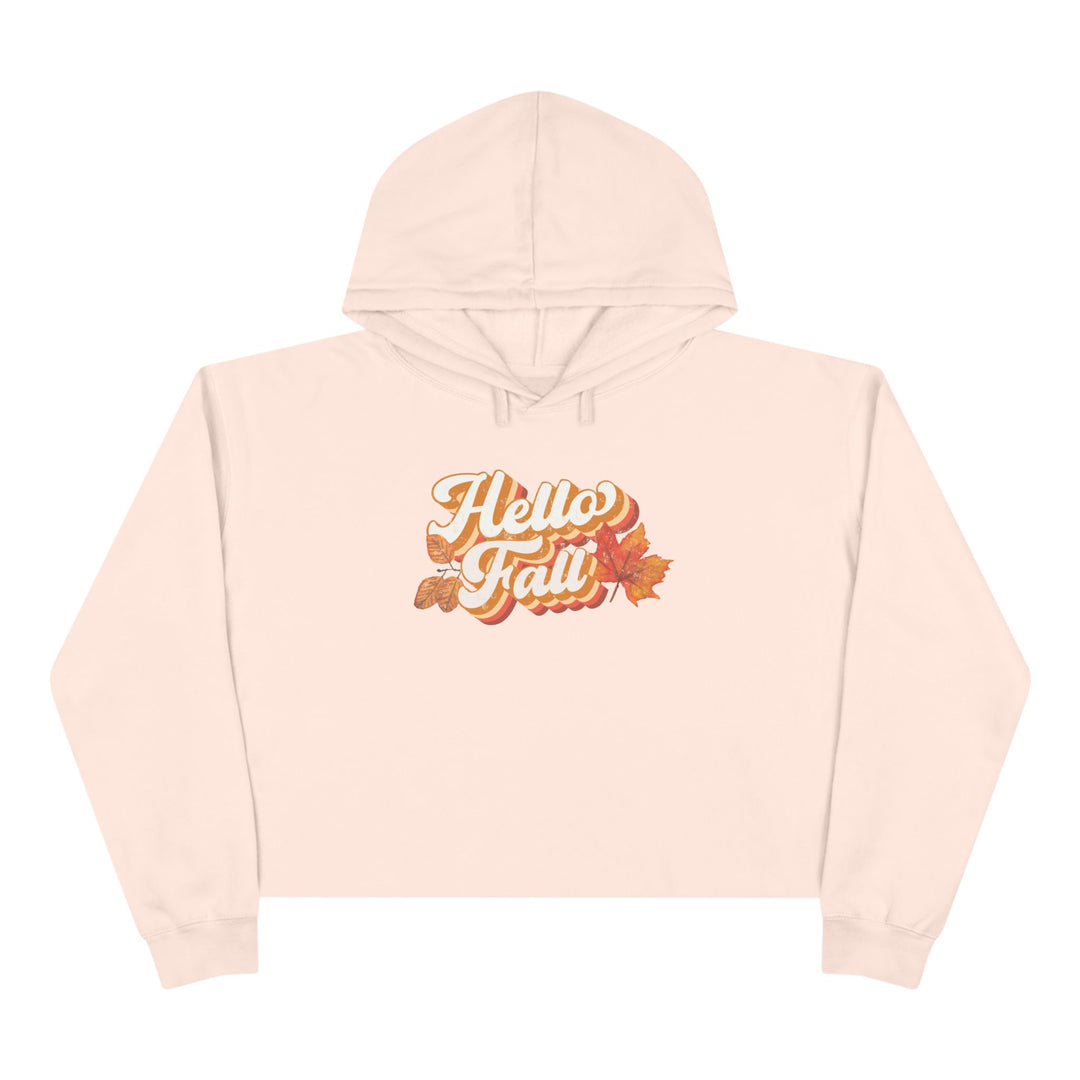 Retro Hello Fall - Crop Hoodie