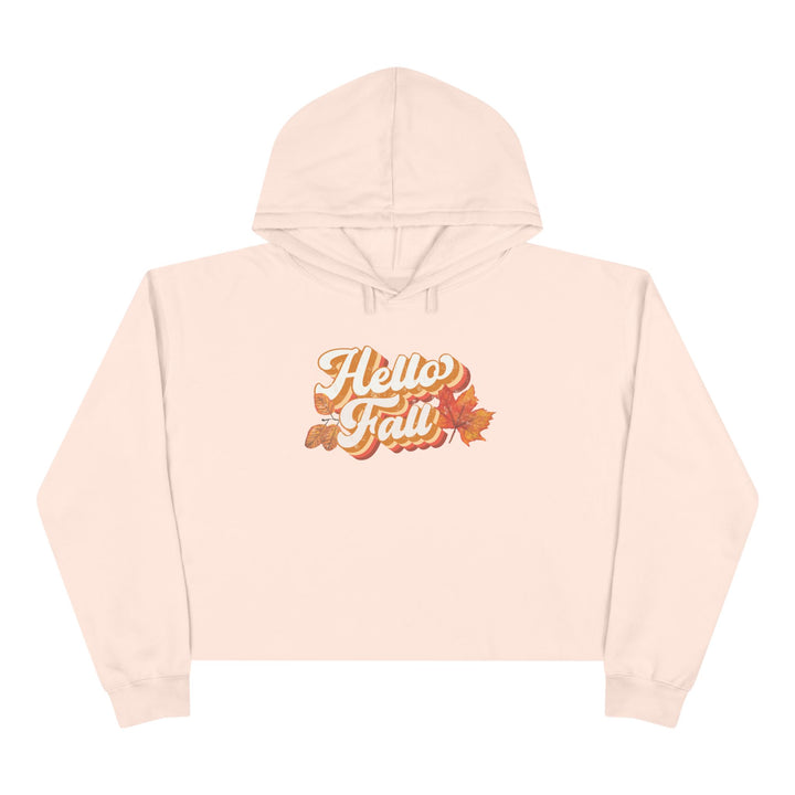Retro Hello Fall - Crop Hoodie