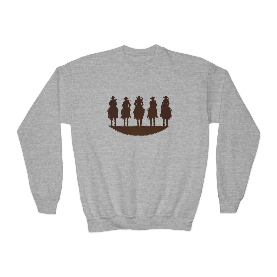 Cowboy Silhouette - Youth Crewneck Sweatshirt