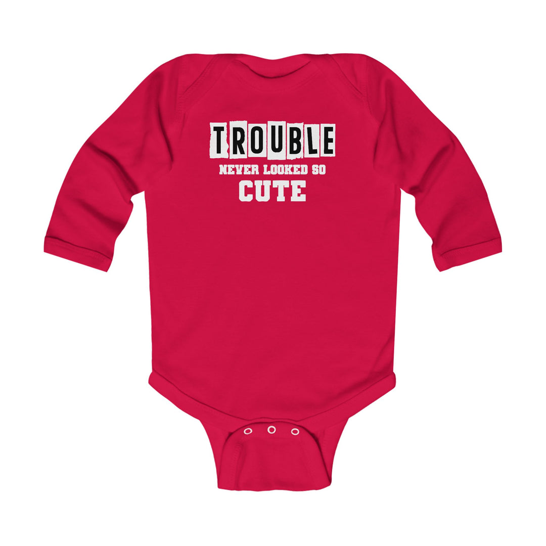 Trouble Never Looked So Cute - Infant Long Sleeve Bodysuit