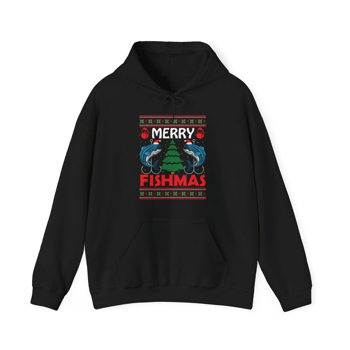 Merry Fishmas - Unisex Heavy Blend™ Hooded Sweatshirt