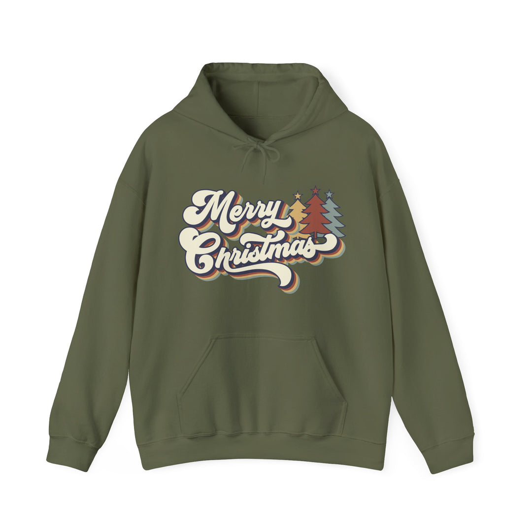 Retro Merry Christmas - Unisex Heavy Blend™ Hooded Sweatshirt