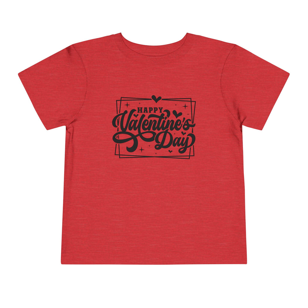 Happy Valentine's Day W/Hearts - Toddler Short Sleeve Tee