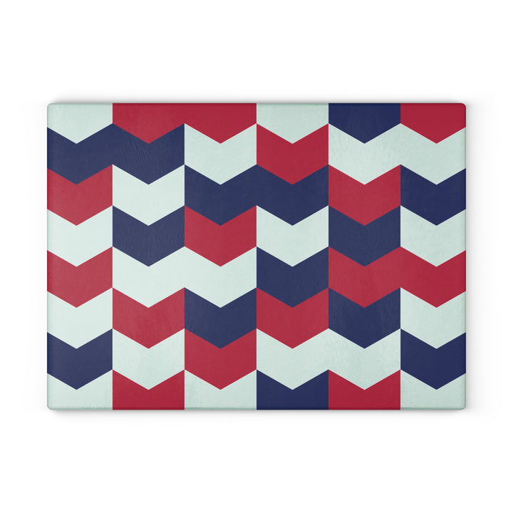 Patriotic Abstract - Glass Cutting Board