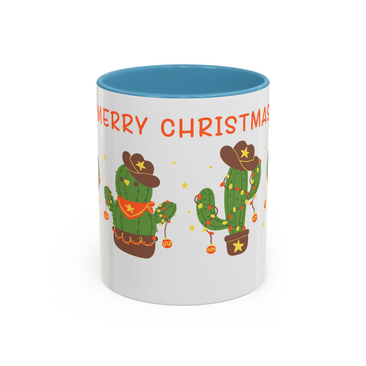 Merry Christmas Cactus -  Accent Coffee Mug (11, 15oz)
