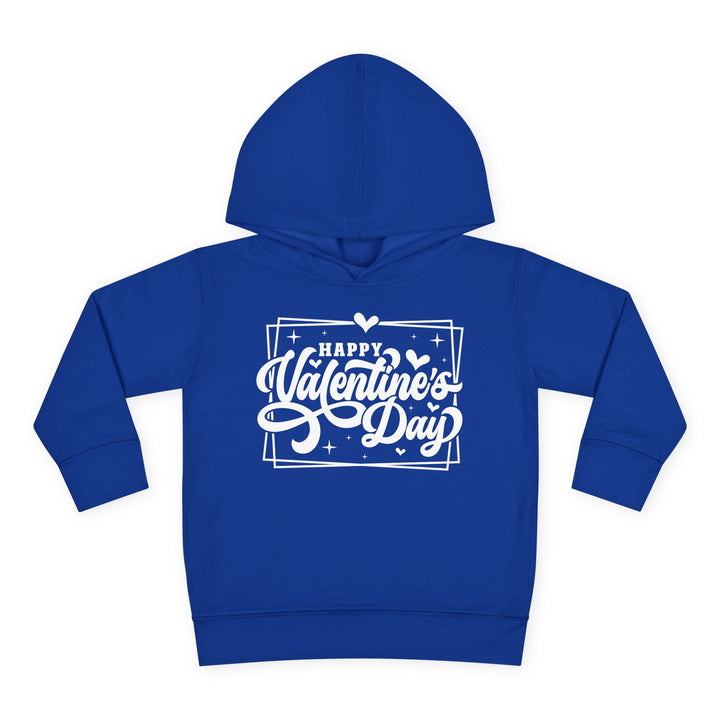Happy Valentine's Day W/Hearts - Toddler Pullover Fleece Hoodie