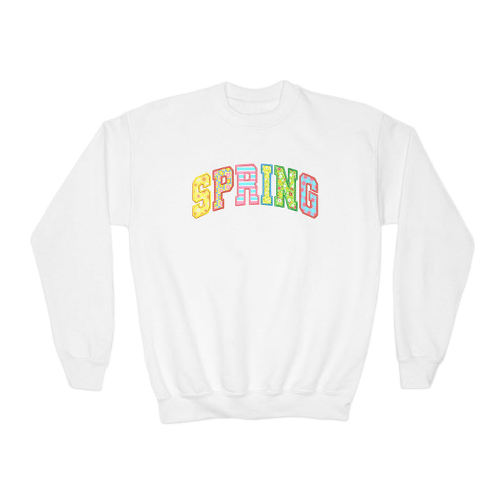 Spring Quilt - Youth Crewneck Sweatshirt