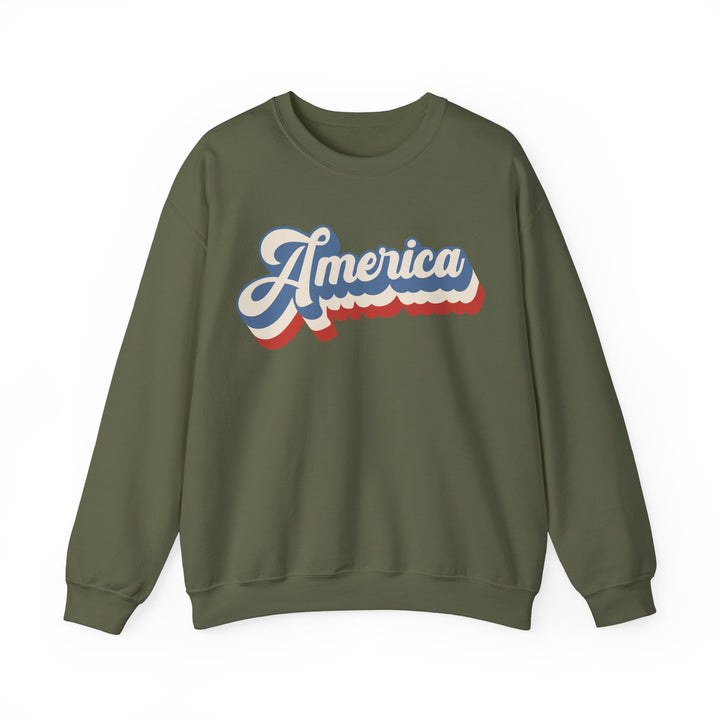 Retro America - Unisex Heavy Blend™ Crewneck Sweatshirt