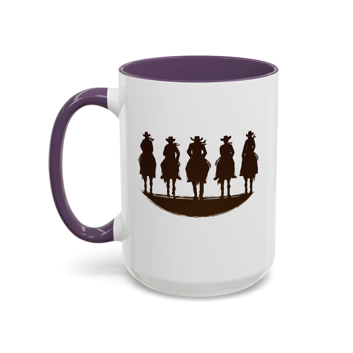 Cowboy Silhouette - Accent Coffee Mug (11, 15oz)
