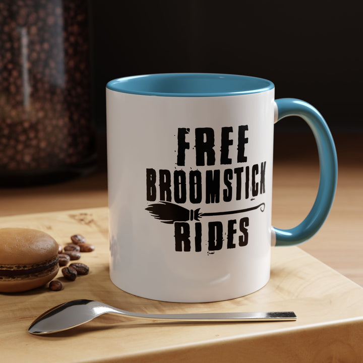 Free Broomstick Rides - Accent Coffee Mug (11, 15oz)