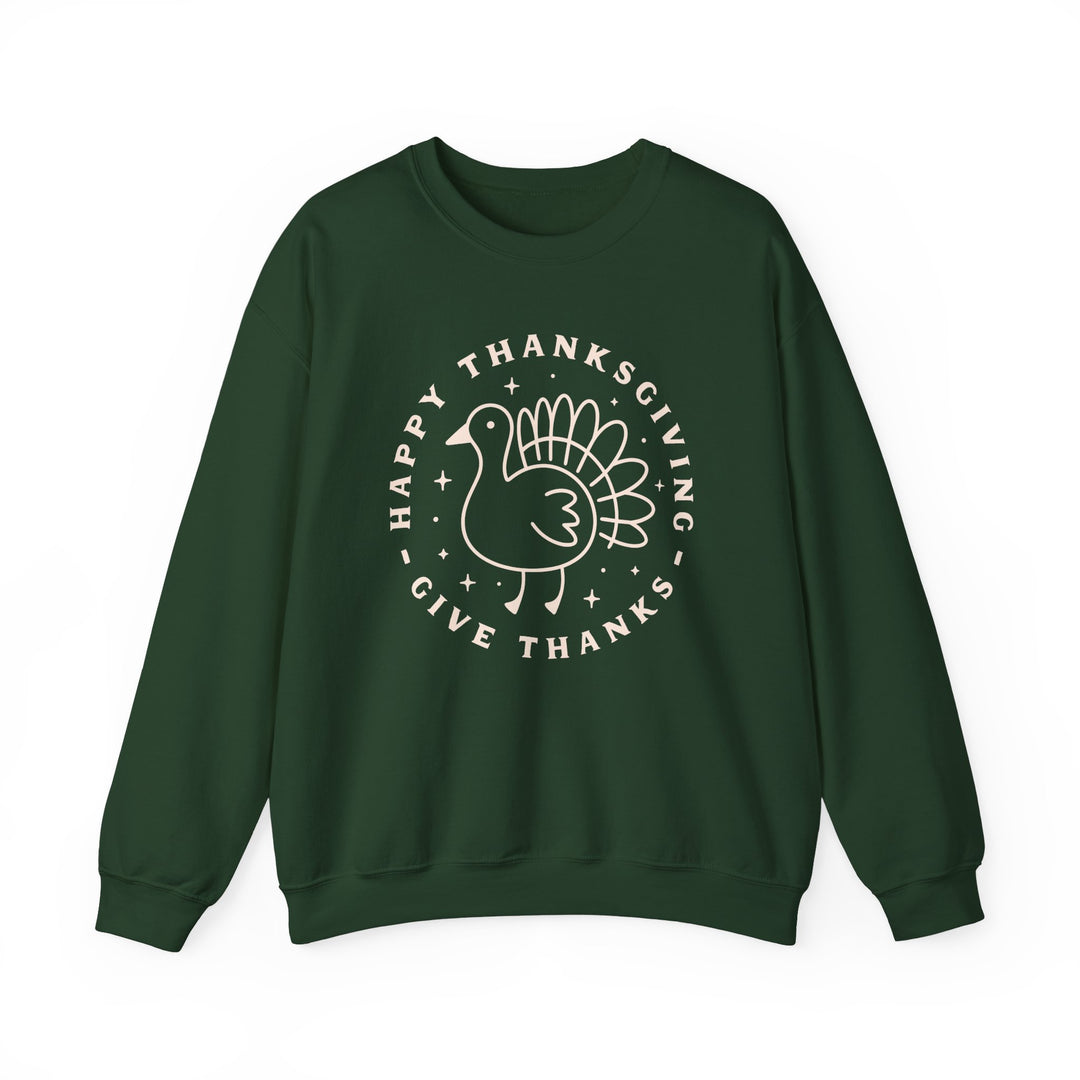 Happy Thanksgiving~Give Thanks - Unisex Heavy Blend™ Crewneck Sweatshirt