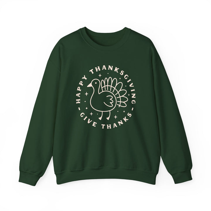 Happy Thanksgiving~Give Thanks - Unisex Heavy Blend™ Crewneck Sweatshirt
