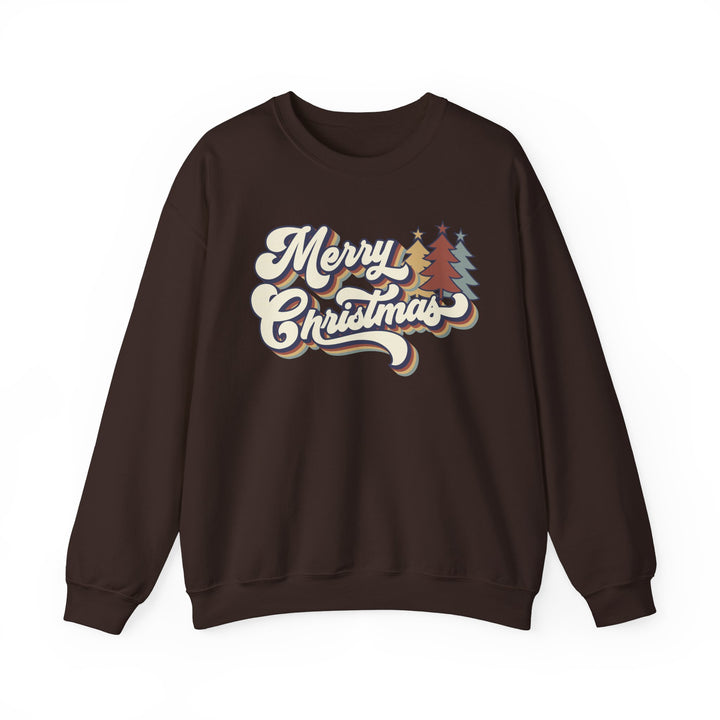 Retro Merry Christmas - Unisex Heavy Blend™ Crewneck Sweatshirt