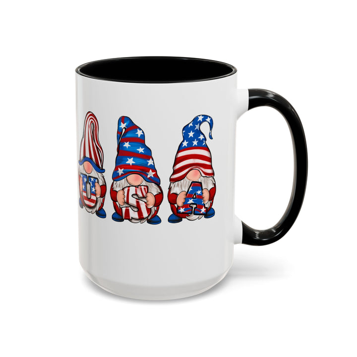4th Of July Gnomes - Accent Coffee Mug (11, 15oz)