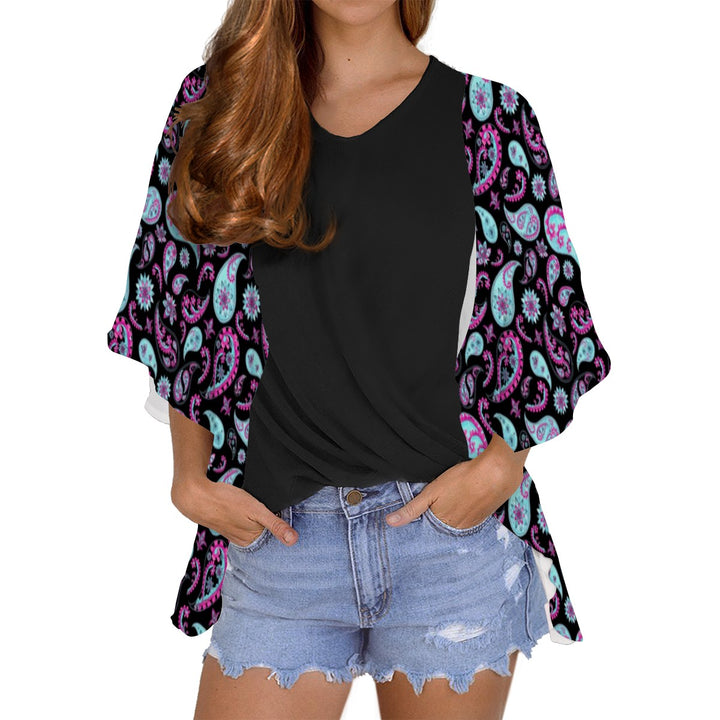 Paisley - Women's Chiffon Blouse Cardigan