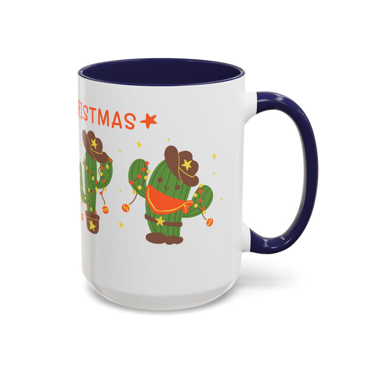 Merry Christmas Cactus -  Accent Coffee Mug (11, 15oz)