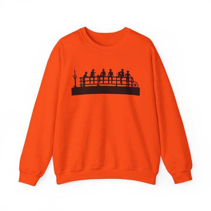 Cowboys On Fence Silhouette - Unisex Heavy Blend™ Crewneck Sweatshirt