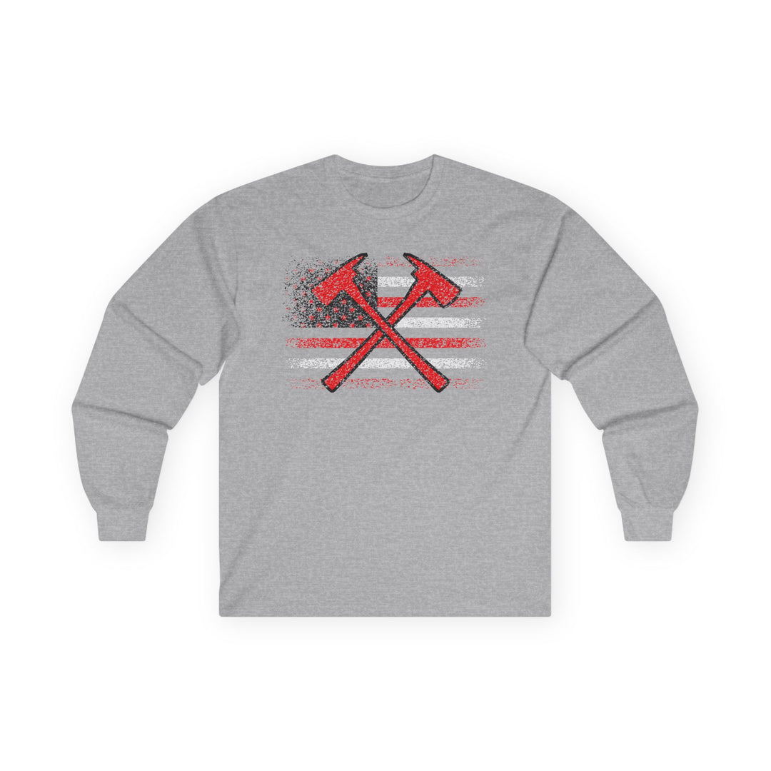 Firefighter American Flag - Unisex Ultra Cotton Long Sleeve Tee