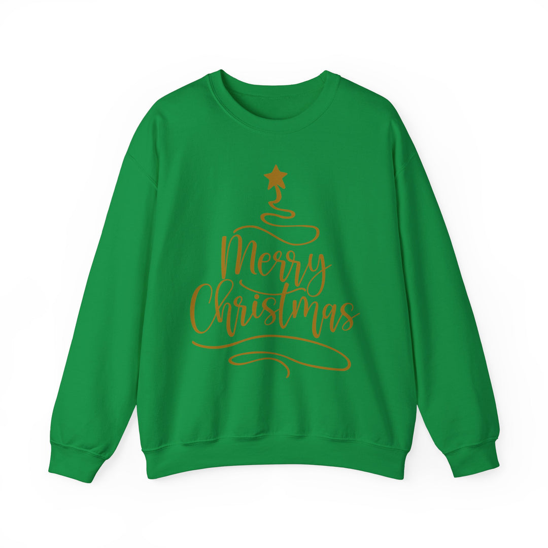 Merry Christmas Gold Tree - Unisex Heavy Blend™ Crewneck Sweatshirt
