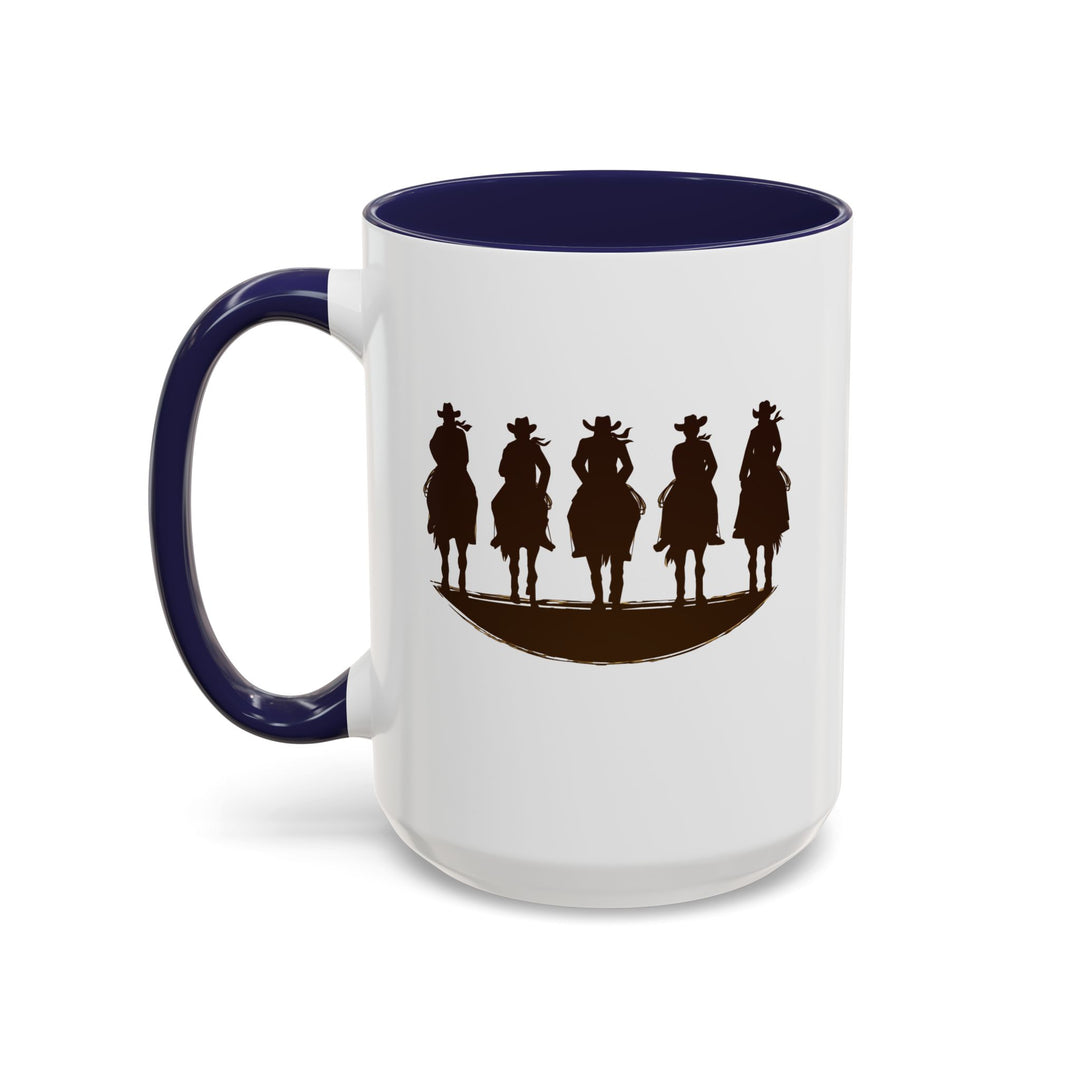Cowboy Silhouette - Accent Coffee Mug (11, 15oz)