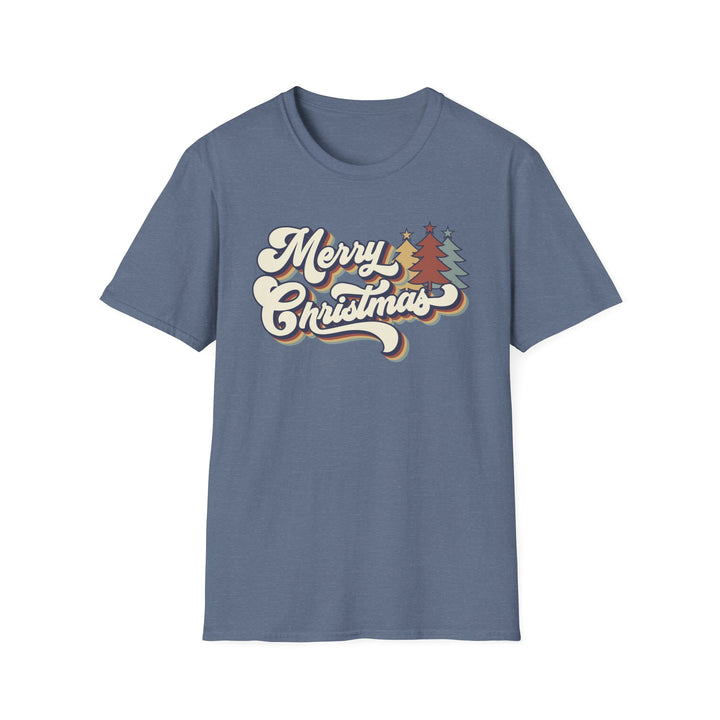 Retro Merry Christmas - Unisex Softstyle T-Shirt
