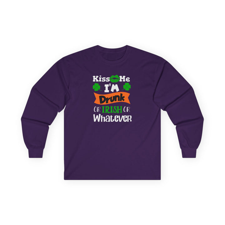 Kiss Me I'm Drunk - Unisex Ultra Cotton Long Sleeve Tee