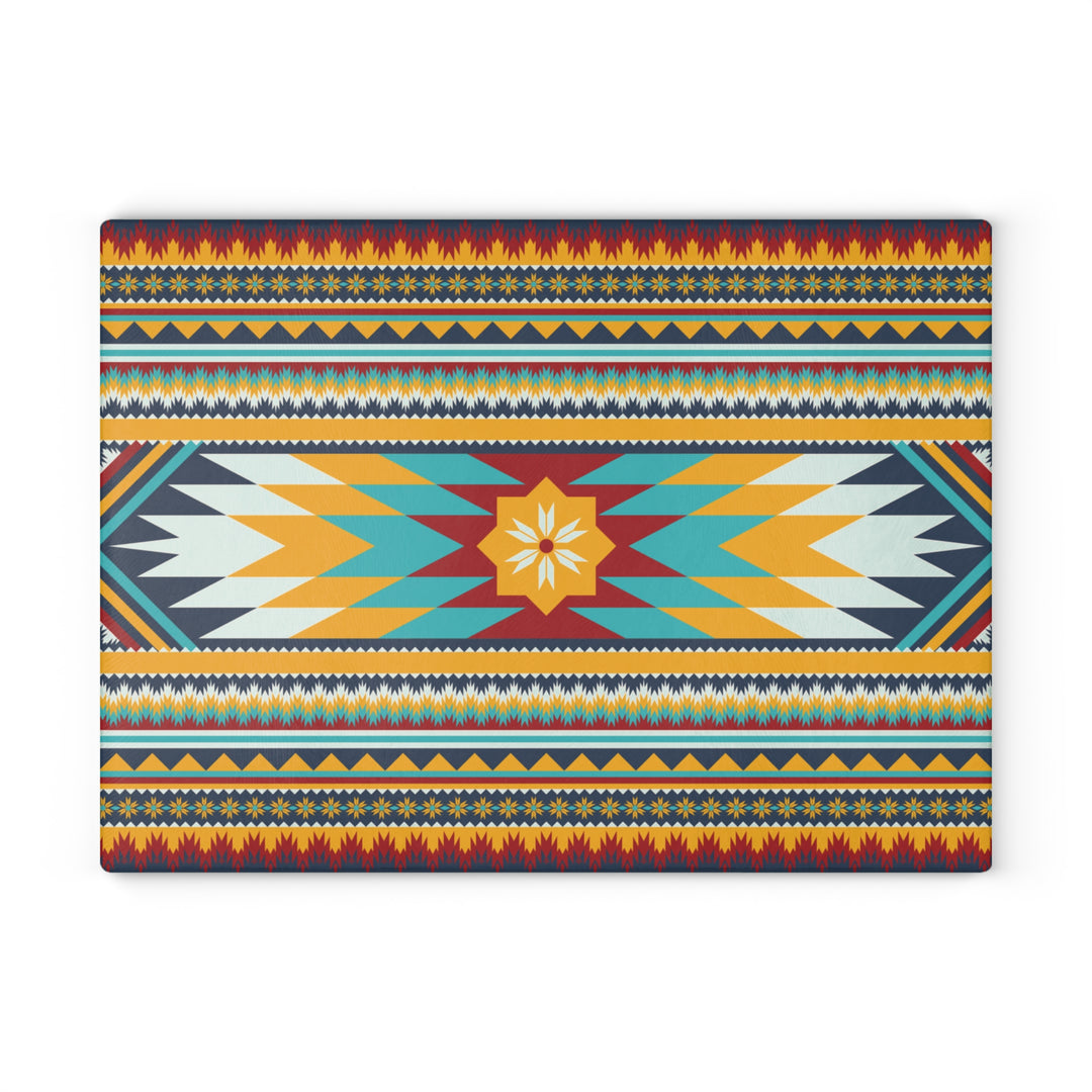 Gold Aztec  - Glass Cutting Board