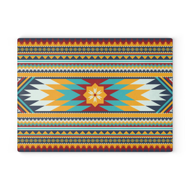Gold Aztec  - Glass Cutting Board