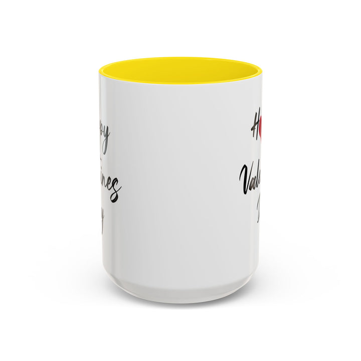 Happy Valentines Day - Accent Coffee Mug (11, 15oz)