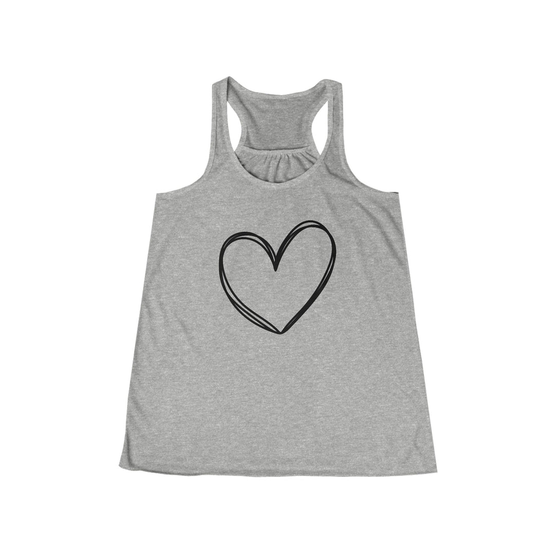 Heart - Women's Flowy Racerback Tank