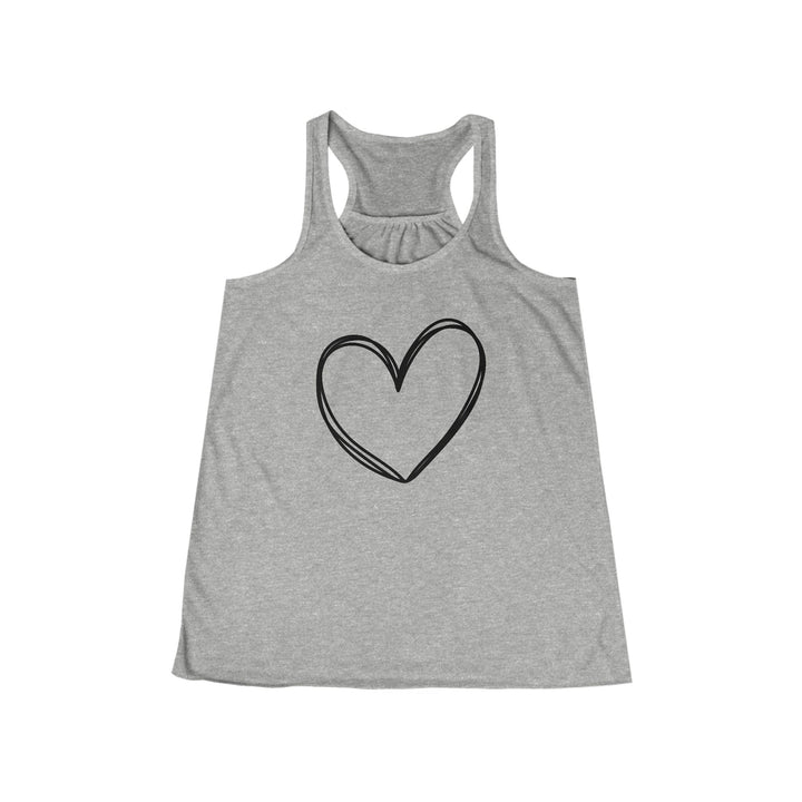 Heart - Women's Flowy Racerback Tank