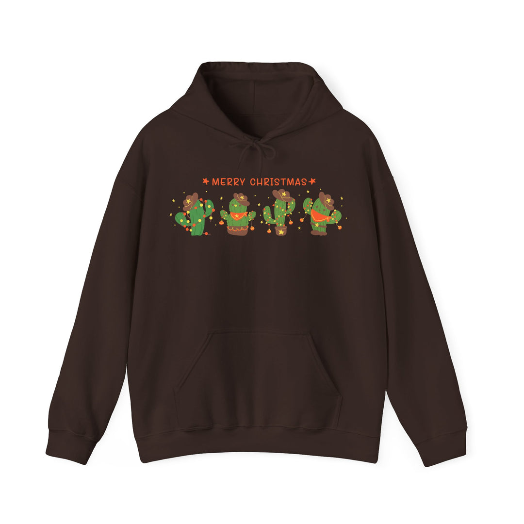 Merry Christmas Cactus - Unisex Heavy Blend™ Hooded Sweatshirt