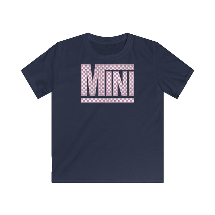 Pink Check Mini - Kids Softstyle Tee