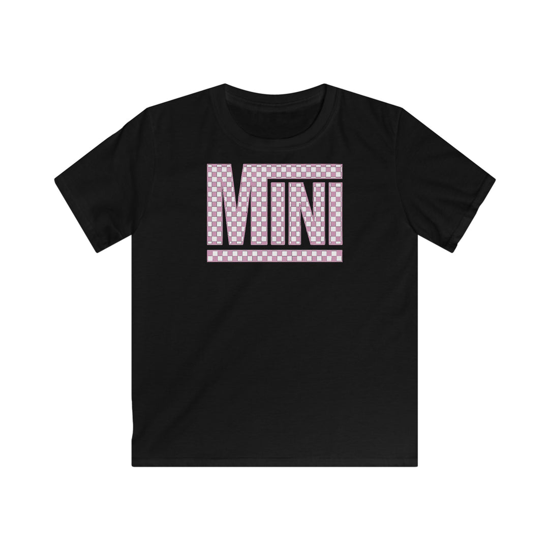 Pink Check Mini - Kids Softstyle Tee