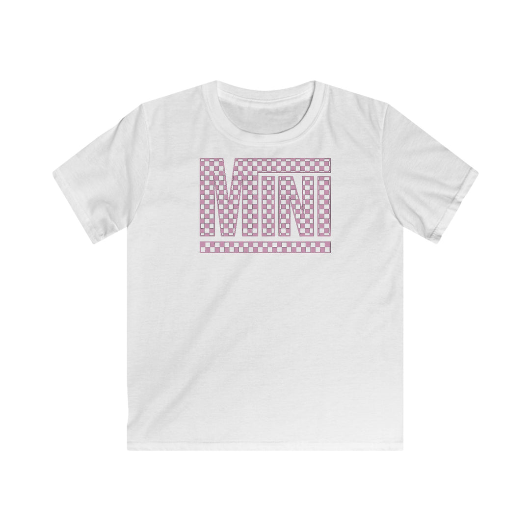 Pink Check Mini - Kids Softstyle Tee