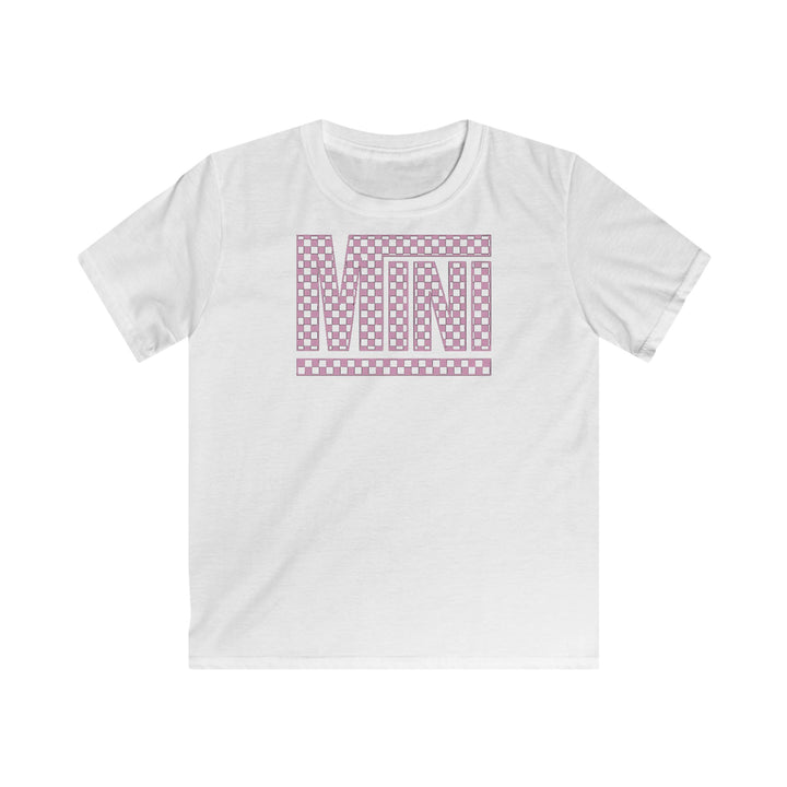 Pink Check Mini - Kids Softstyle Tee