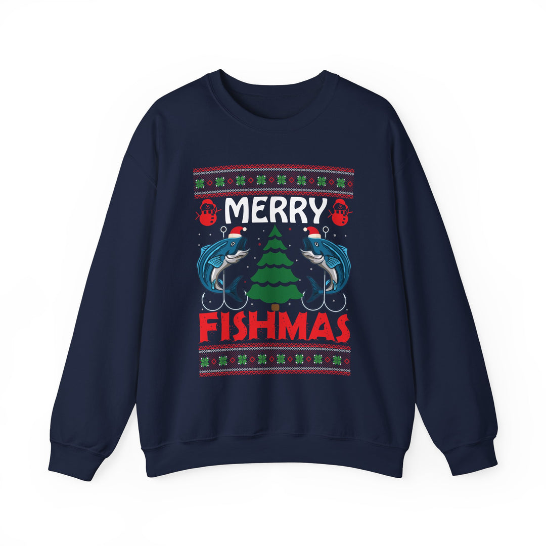 Merry Fishmas - Unisex Heavy Blend™ Crewneck Sweatshirt