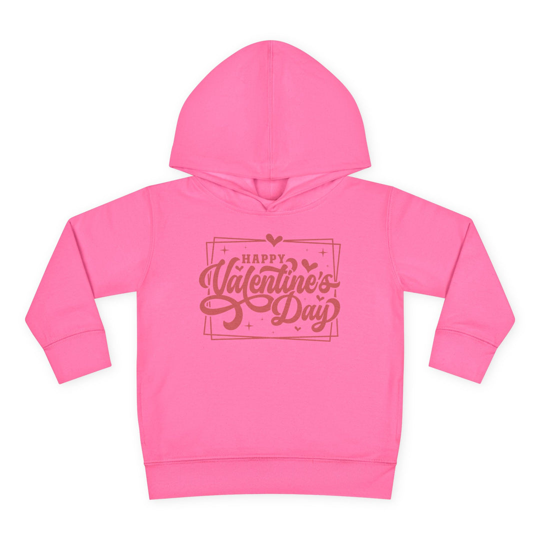 Happy Valentine's Day W/Hearts - Toddler Pullover Fleece Hoodie