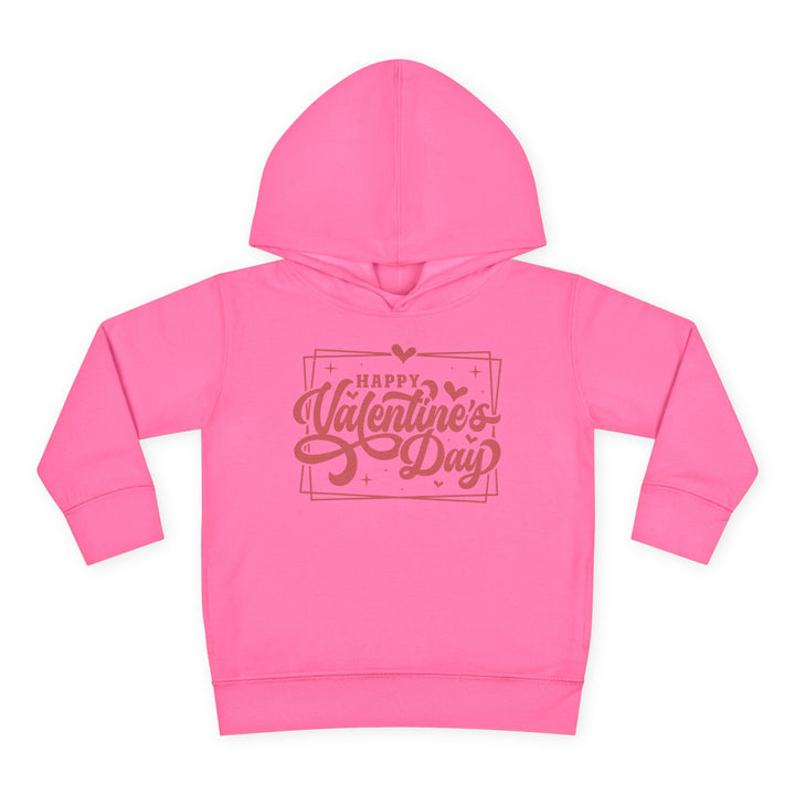 Happy Valentine's Day W/Hearts - Toddler Pullover Fleece Hoodie