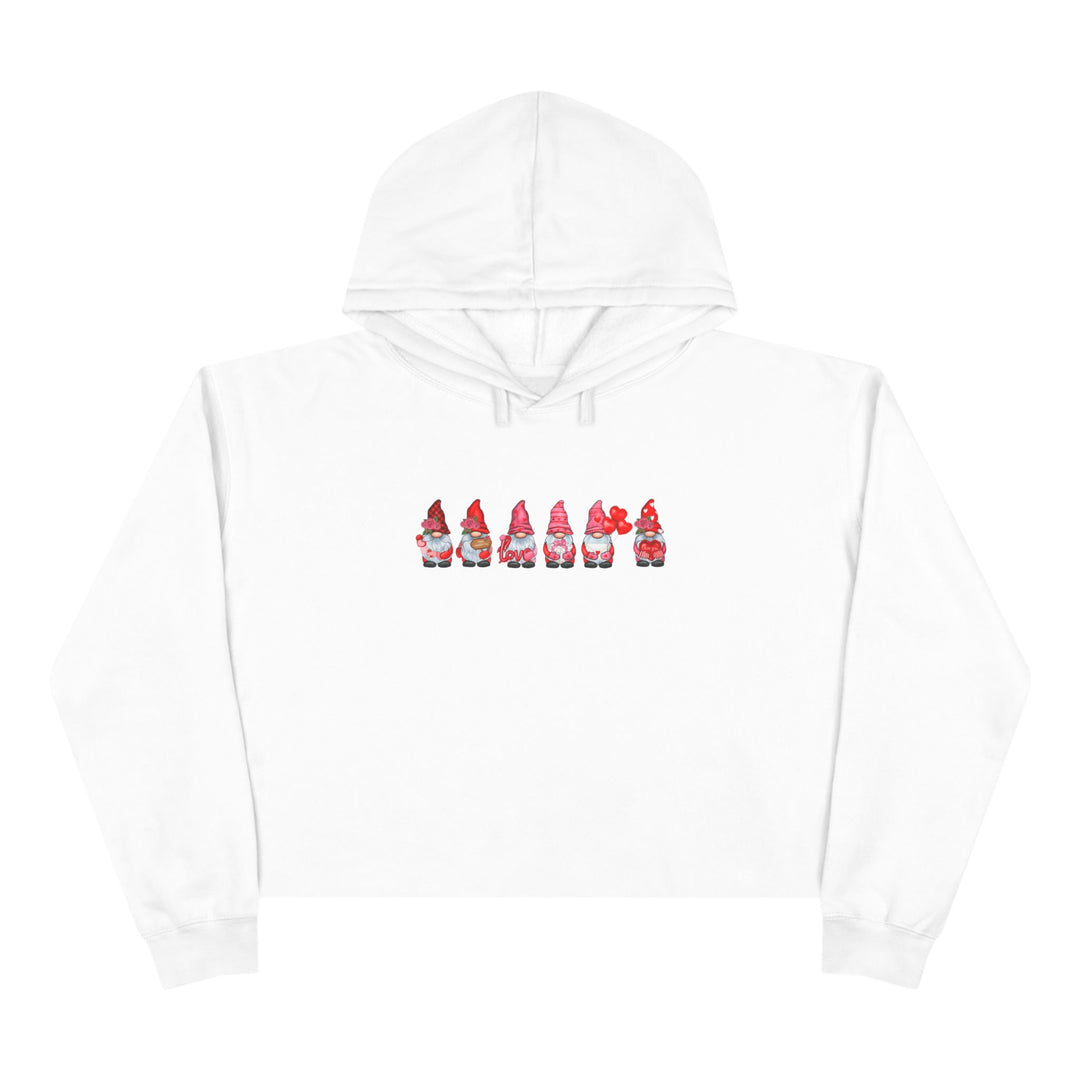 Valentines Gnomes - Crop Hoodie
