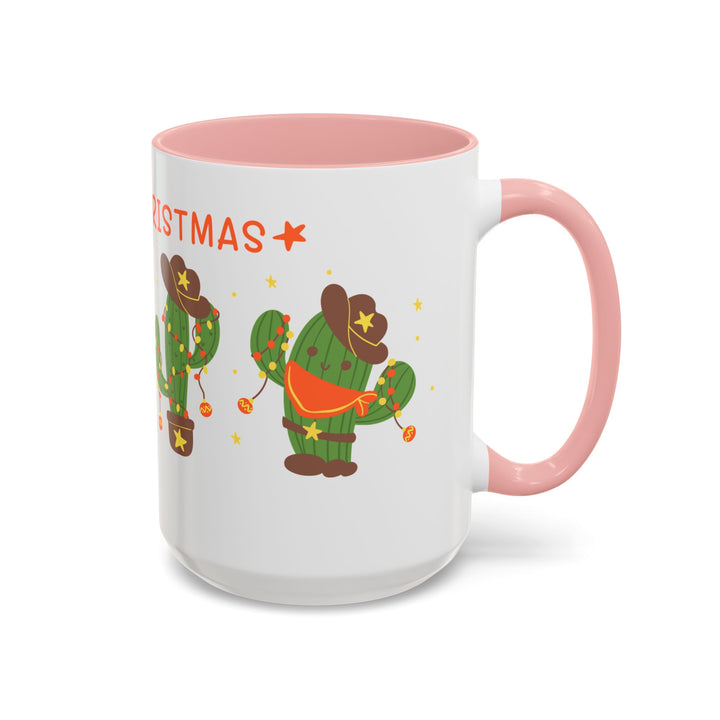 Merry Christmas Cactus -  Accent Coffee Mug (11, 15oz)