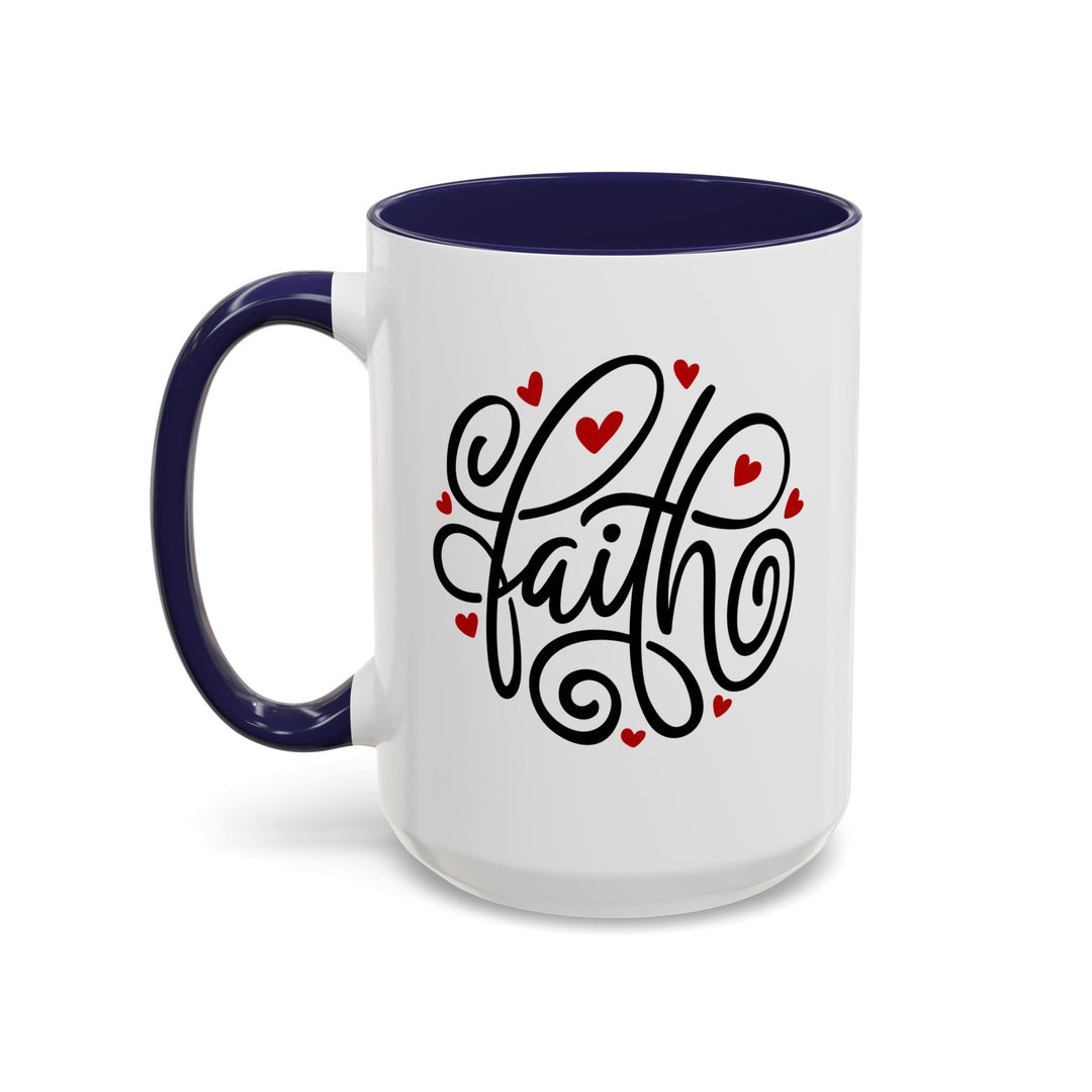 Faith Hearts - Accent Coffee Mug (11, 15oz)
