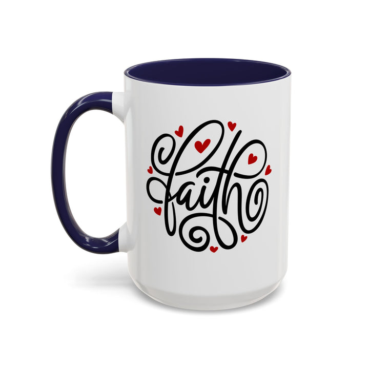 Faith Hearts - Accent Coffee Mug (11, 15oz)