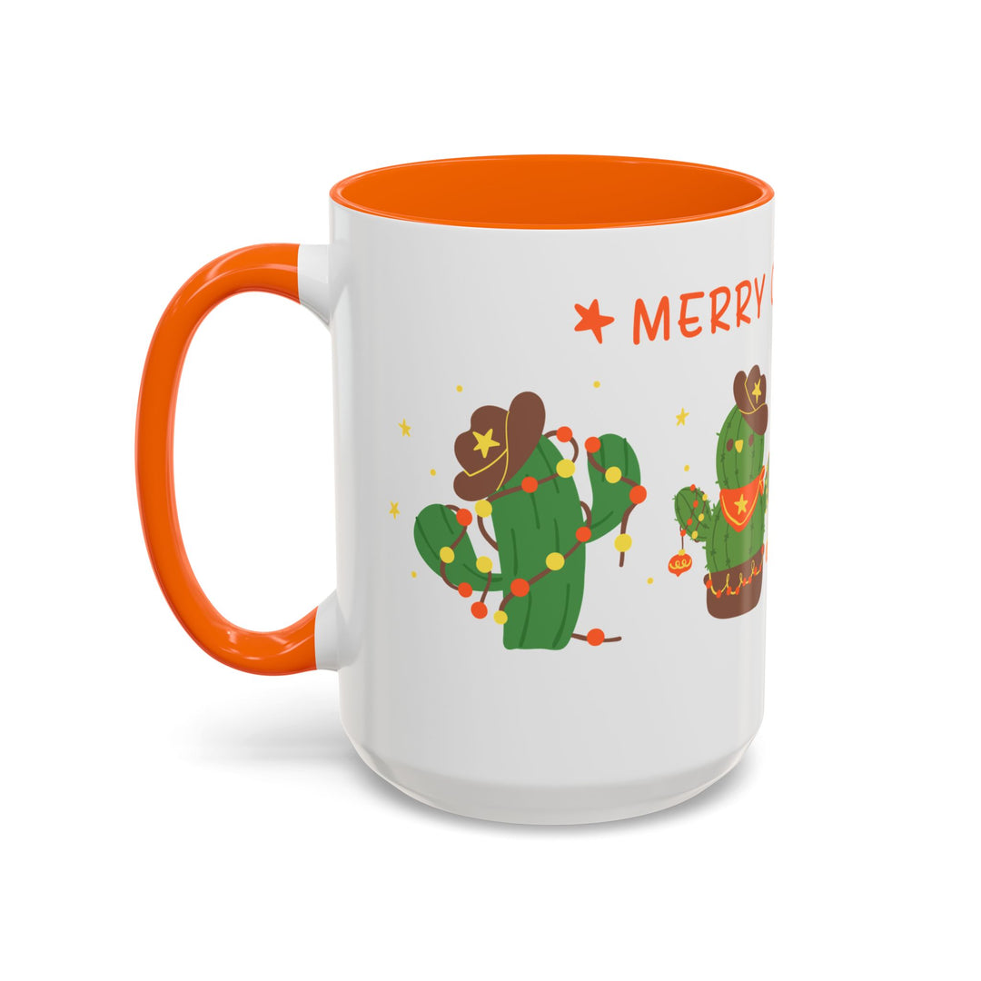 Merry Christmas Cactus -  Accent Coffee Mug (11, 15oz)