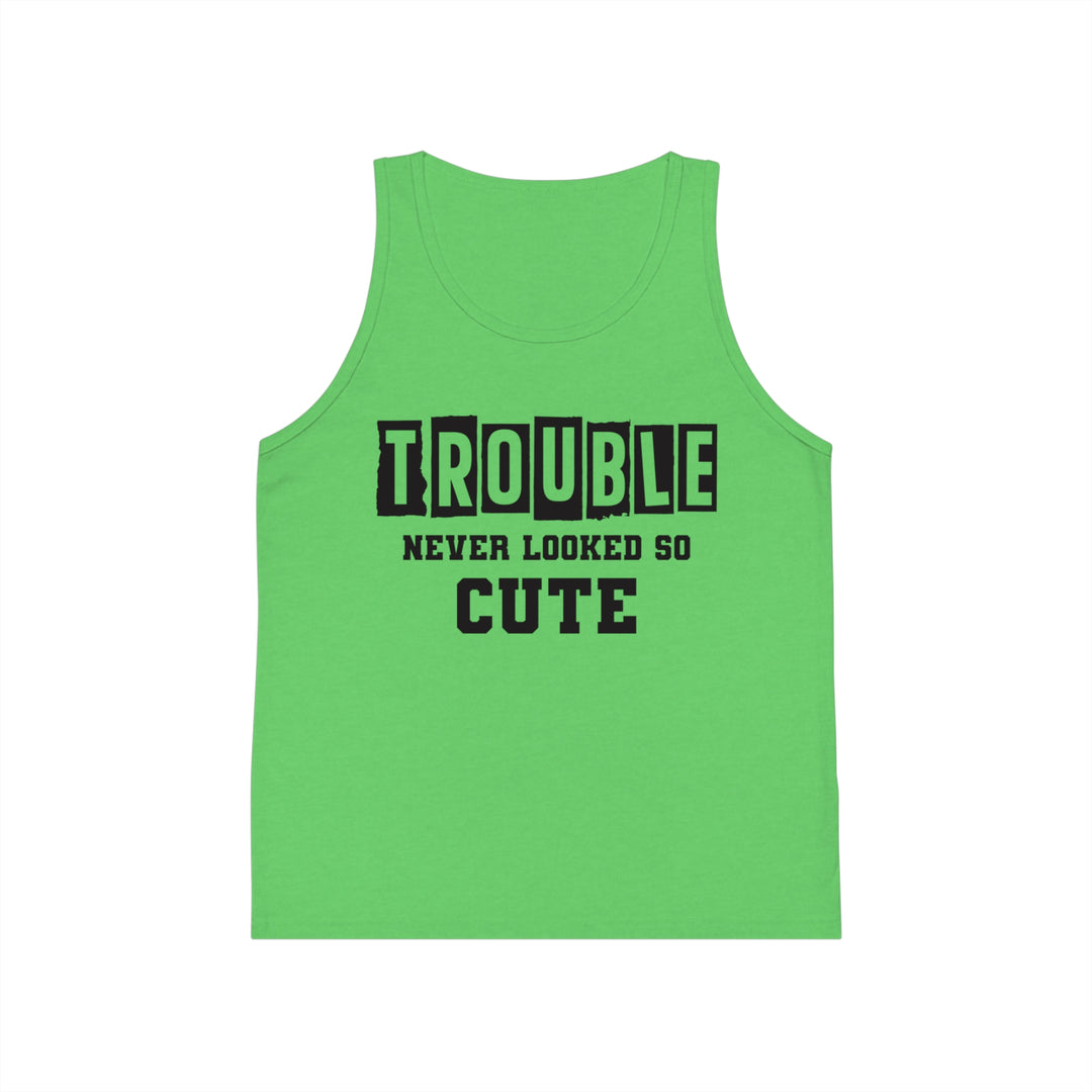 Trouble Never Looked So Cute - Kid's Jersey Tank Top