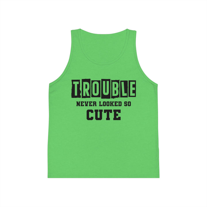 Trouble Never Looked So Cute - Kid's Jersey Tank Top