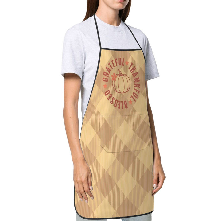 Grateful Thankful Blessed - Adult Apron with Pockets