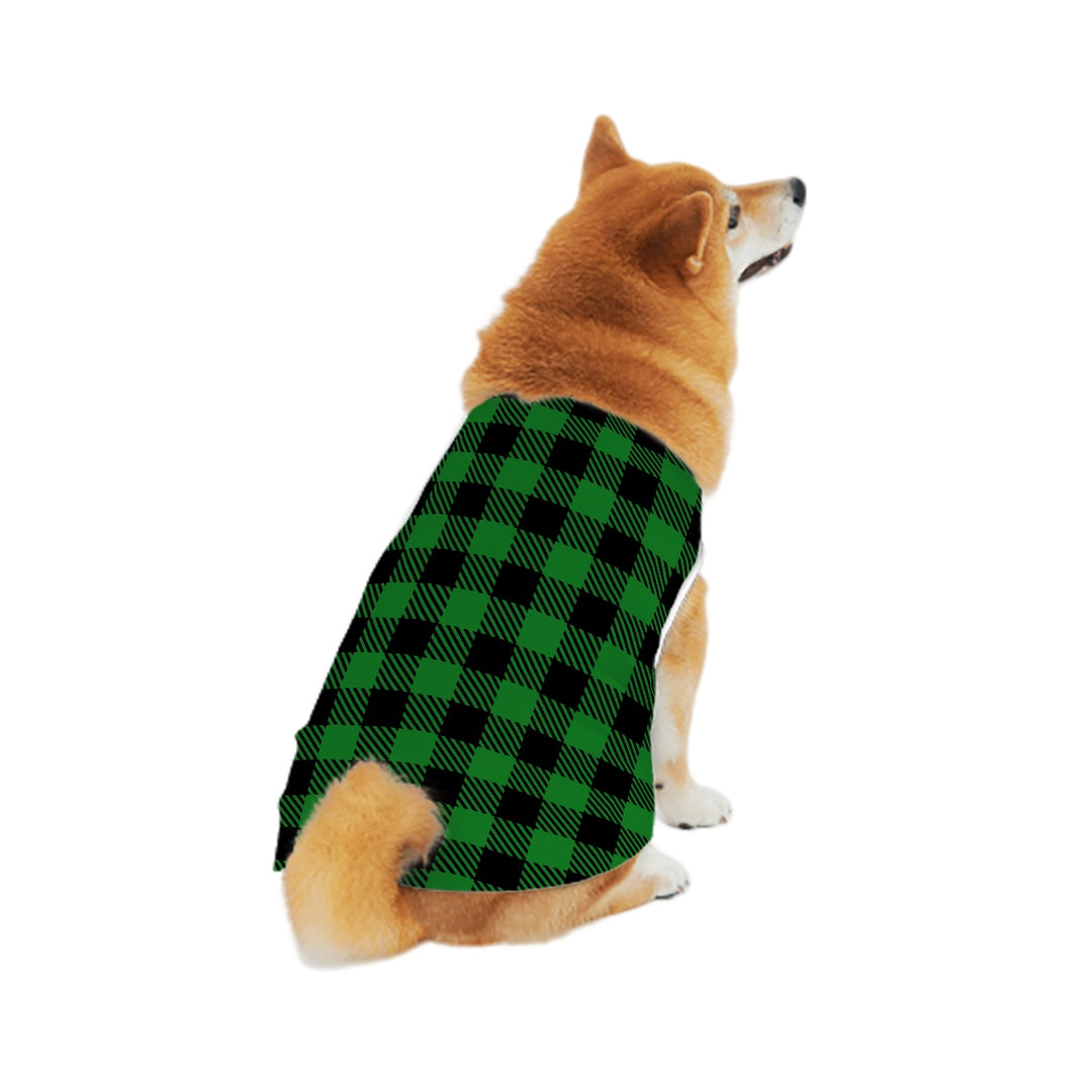 Green Plaid - Cotton Dog Shirt