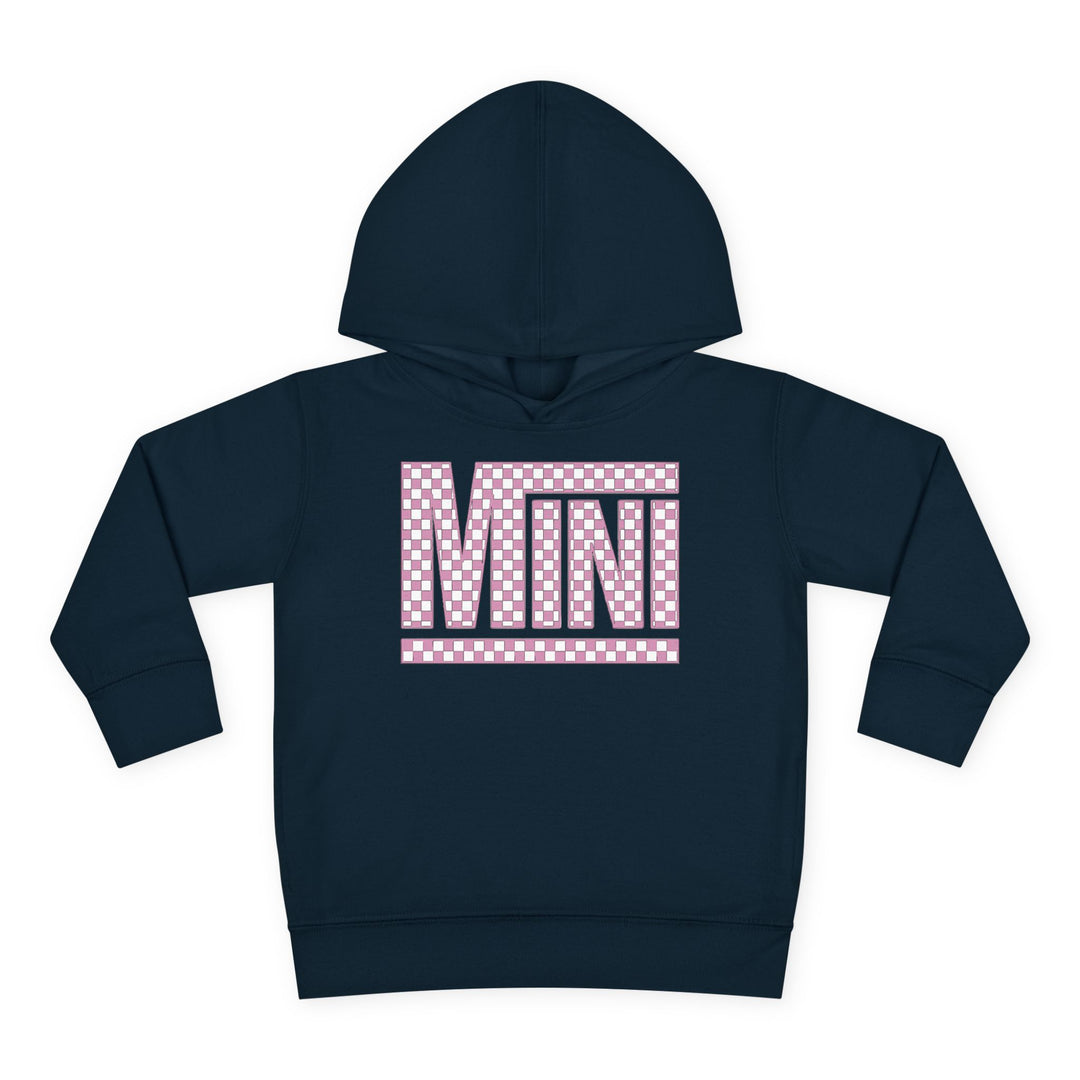 Pink Check Mini - Toddler Pullover Fleece Hoodie